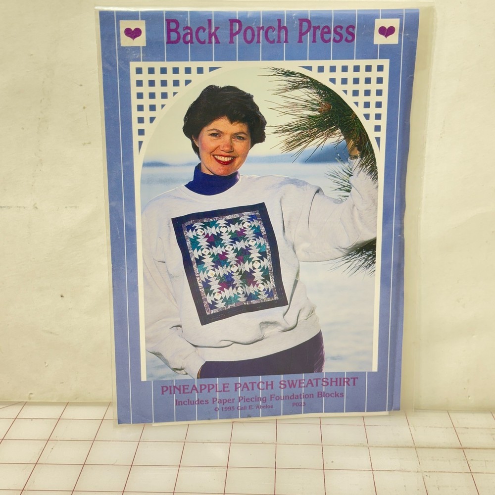 Back Porch Press Sewing Pattern Pineapple Patch Sweatshirt Quilt Patchwork P023