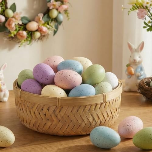  36Pcs Plastic Easter Eggs,2.4" Multi Color Pastel Speckled Eggs for Style3