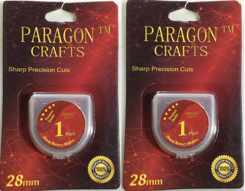 Paragon Crafts 28mm Rotary Cutter Blade Replacement For Sewing & Crafts, 2 Pack