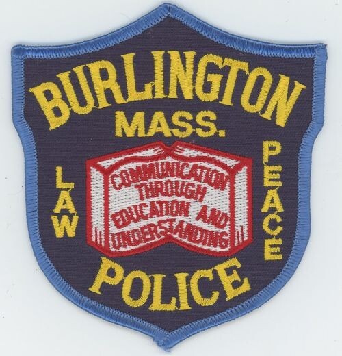 MASSACHUSETTS MA BURLINGTON POLICE NICE SHOULDER PATCH SHERIFF