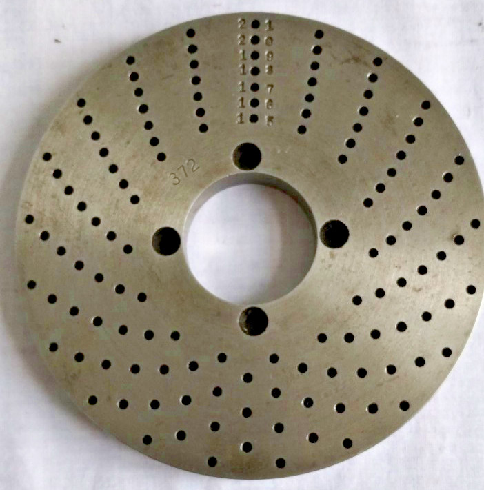 Index Plate for Dividing Head #372 Double Sided 2 in 1