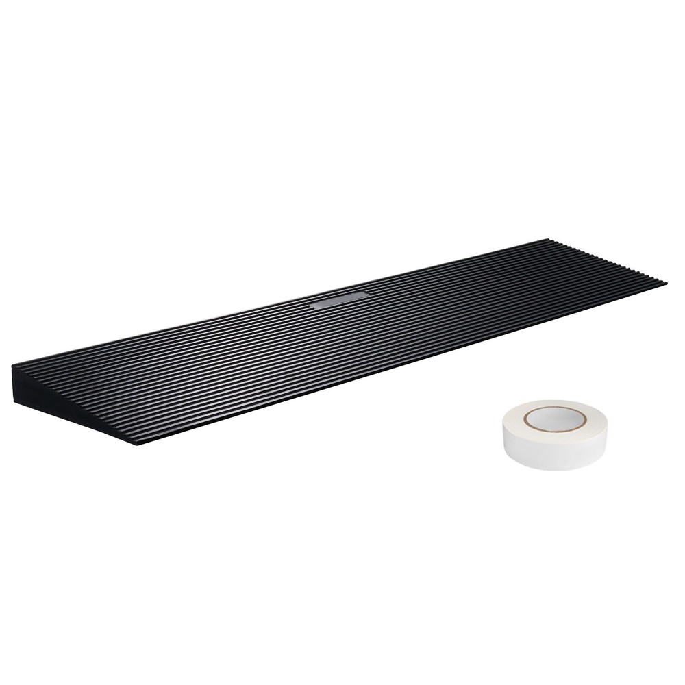 Cuttable Threshold Ramp 1.2" Rise Rubber Wheelchair Ramp Solid 35.4" Wide