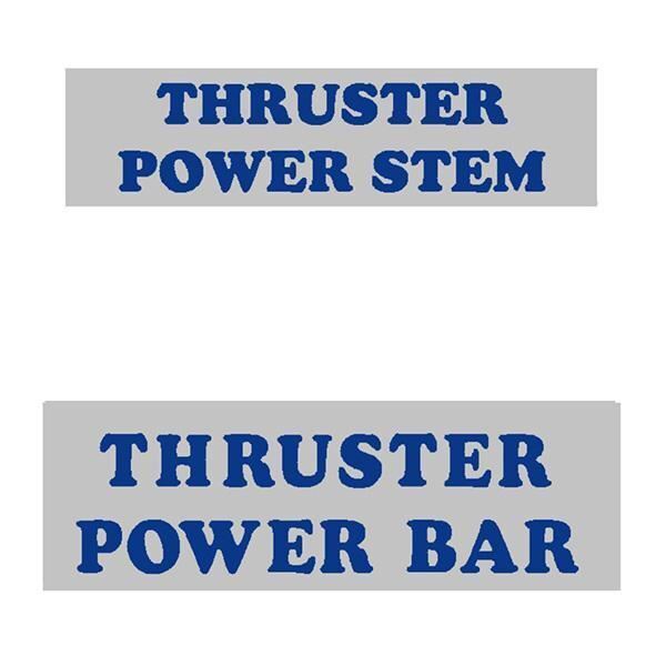 Thruster - BAR AND STEM BLUE decals on CHROME
