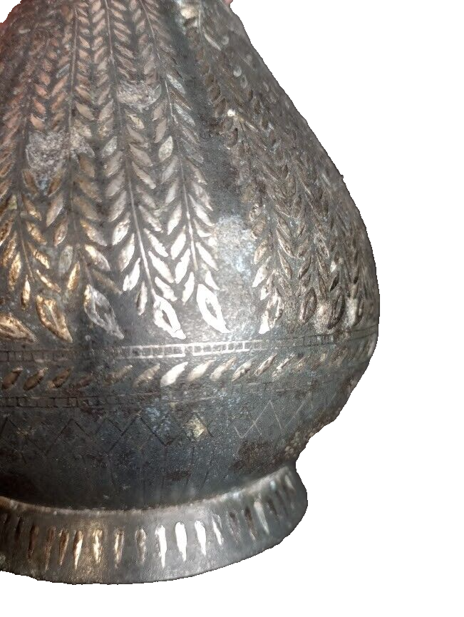 India 17Th 18Th c Bidri Hookah or vase