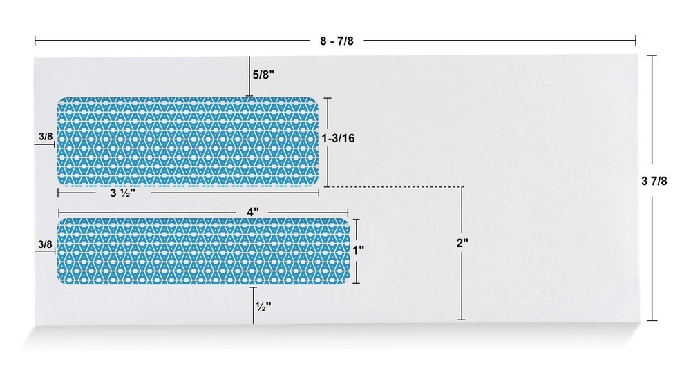 Aimoh 500#9 Double Window SELF Seal Security Envelopes - for Invoices, Statem...