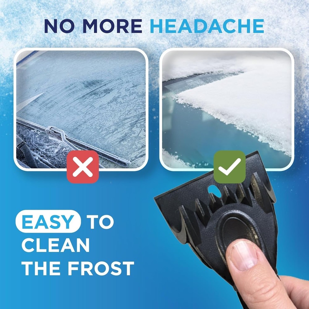 Ice Scraper for Car Windshield & Windows - Tough Reinforced Plastic Handle - ...