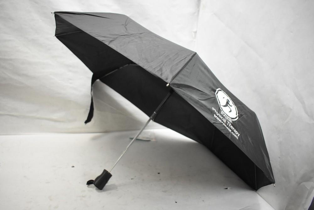 Totes Automatic Open Compact Umbrella Black 42in Company Branded Logo
