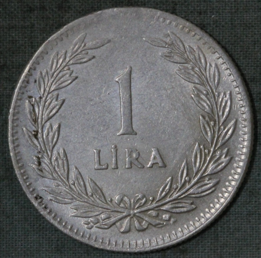 TURKEY 1948 SILVER LIRA