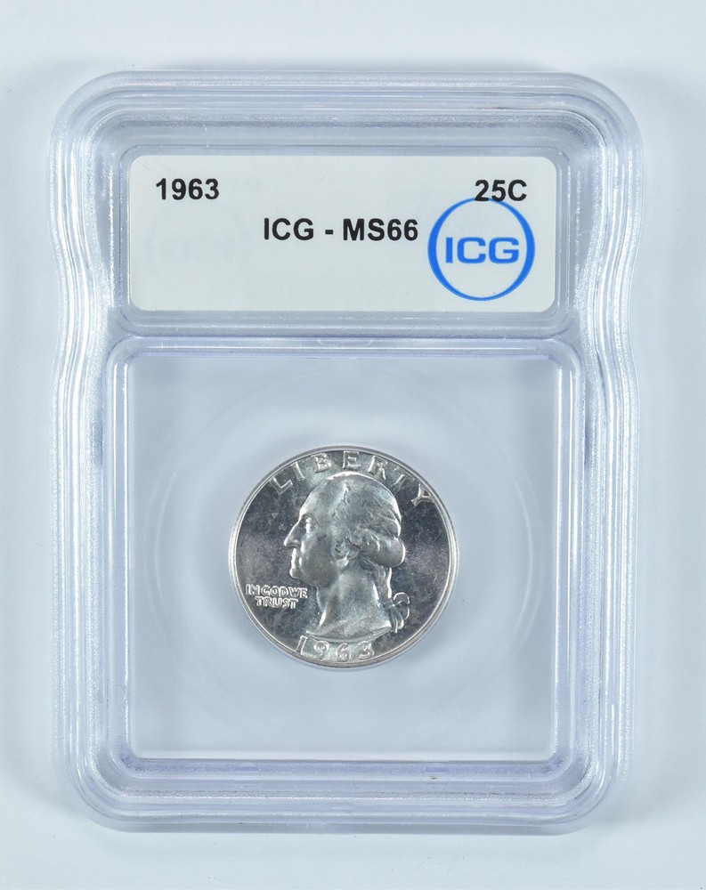 1963 Washington Quarter MS66 ICG