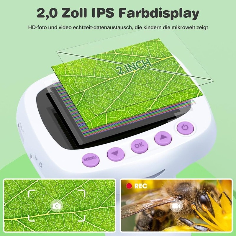 Kids Microscope 1000X USB Digital W/ LED Lights Exploration & Discovery