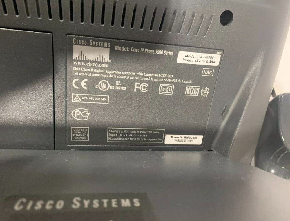 Cisco CP-7970G Wall Mountable IP Phone