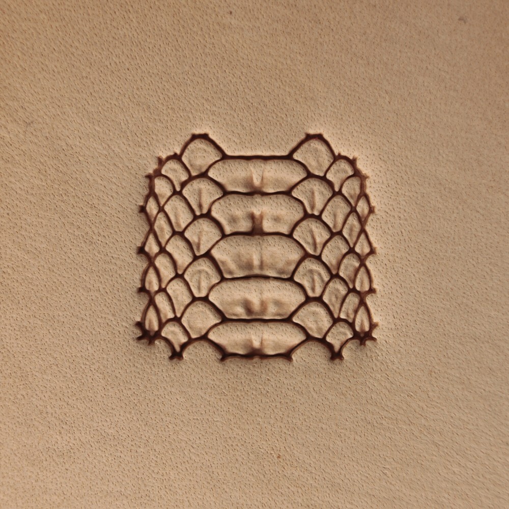 Leather stamp tool for leather craft DIY brass stamp #395 Python skin stamp 18mm
