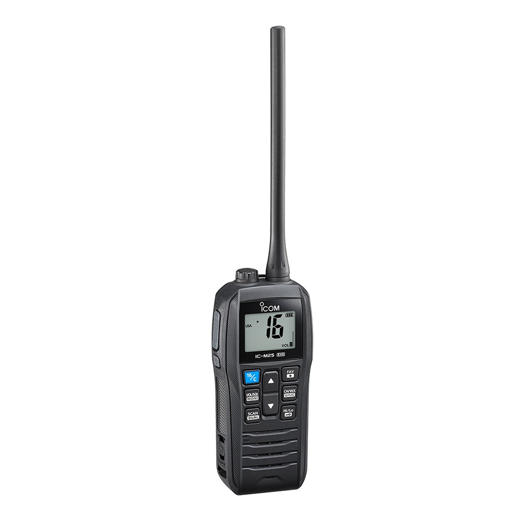 Icom M25EVOBLACK61 M25 Evo Handheld Vhf Radio - Black