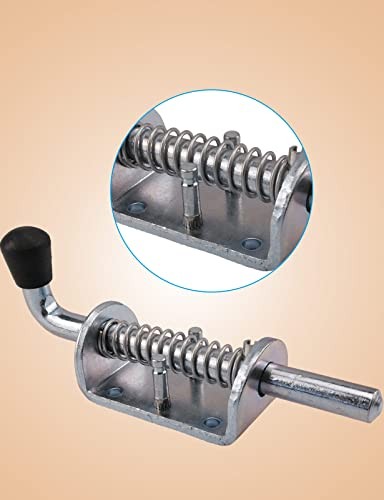 4 Pack 160MM(6.3Inch) Spring Pin Latch Lock Pin Spring Bolt Latch Suitable for