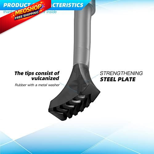 6 Pack Hiking Walking Sticks Rubber Tips, Replacement Tips Protectors black