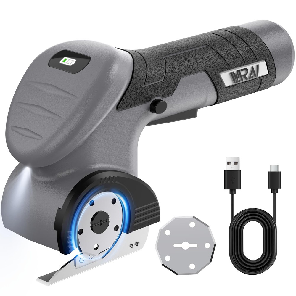 Cordless Electric Scissors - Fast, Rechargeable Cutter for Fabric & Leather