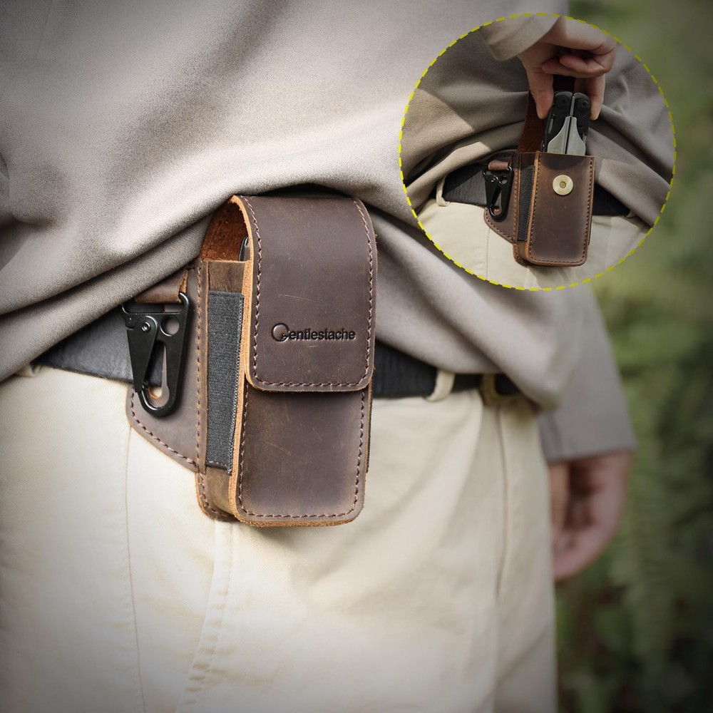 Leather Multitool Sheath - Leather Multitool Holder Fits Leatherman Surge, Ge...