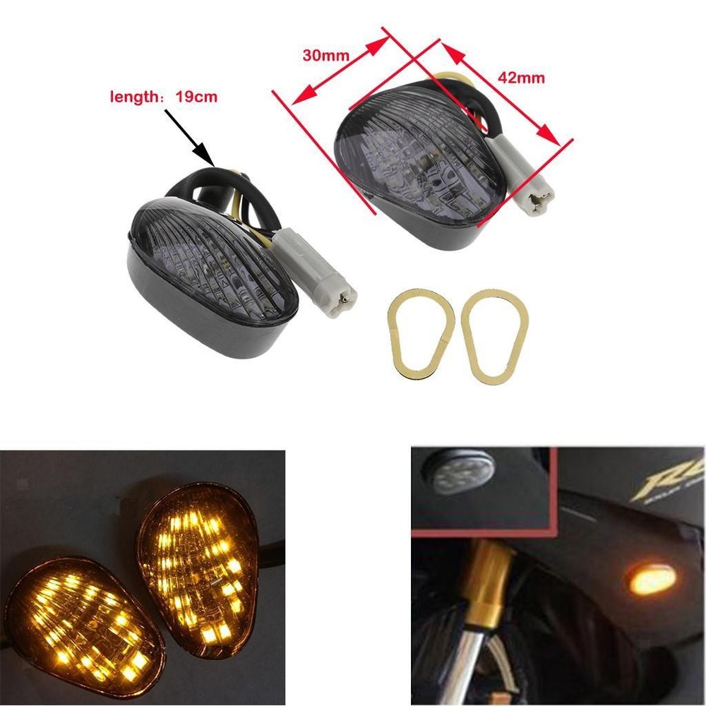 2pcs Plastic LED Turn Signals Replacement for 2002-2012,