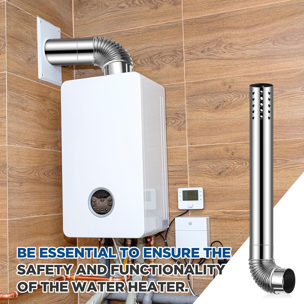 Stainless Steel Direct Vent Pipe Kit for Tankless Water Heater of 3" Od Elbow an