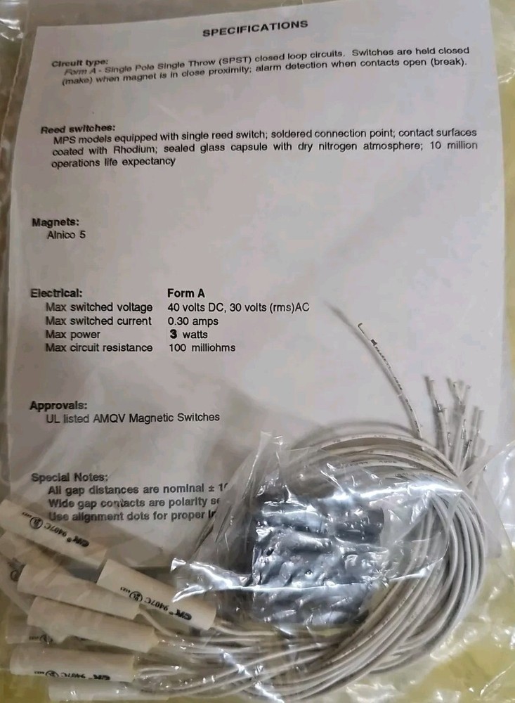 (10 pcs) C&K Systems Magnetic Contacts MPS-5
