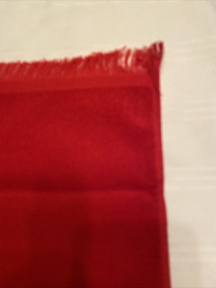 Cross Stitch Fingertip Towel Red