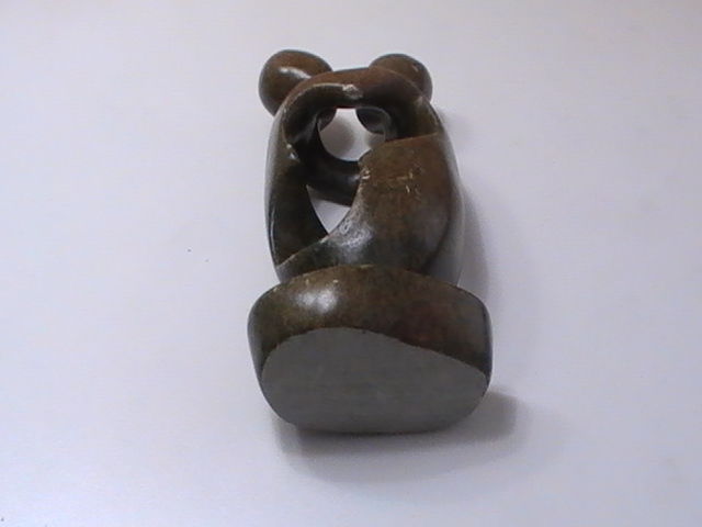 Hugging Couple Sculpter Statue Mid Century Modern Mod Modern Dark Brown 8"