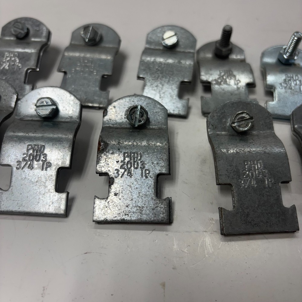 PHD SILVER PIPE CLAMP LOT OF 20 3/4" IPS-2003 ZINC PLATED STRUCT STRAP
