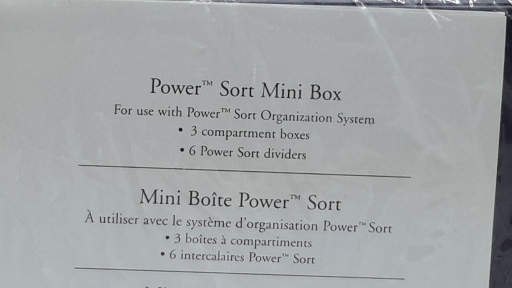 New Creative Memories Power Sort Mini Box 3 Compartments 6 Power Sort Dividers