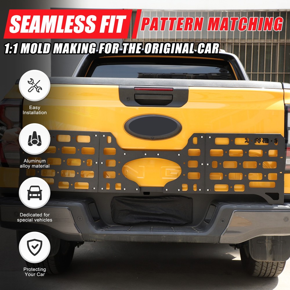 Rear Bed Molle Panel Truck Bed Panel Tailgate Molle Panel For Ford Ranger T9 23+