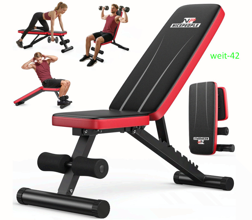 Adjustable Weight Bench, 660LBS, Foldable, 8 Backrests, Compact Home Gym