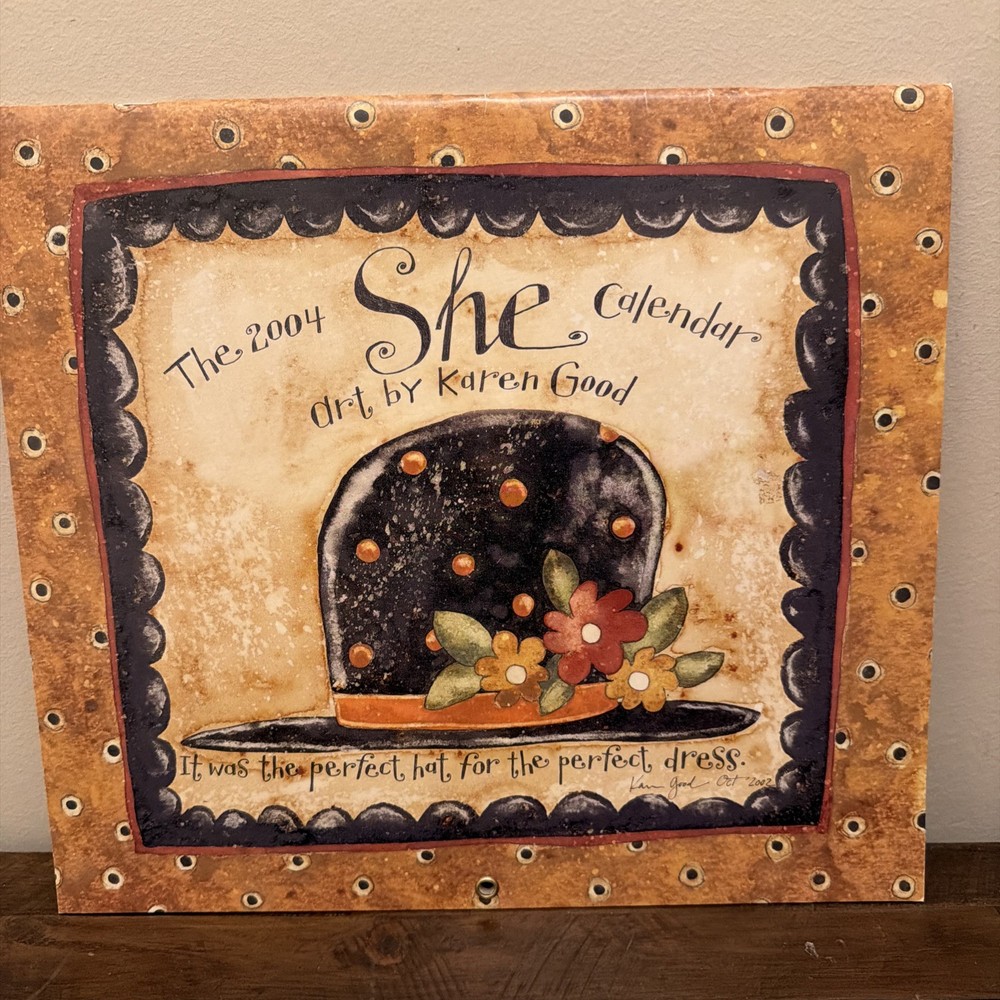 Lang The 2004 She Calendar Karen Good  Unused Clean Wall Size Hanging