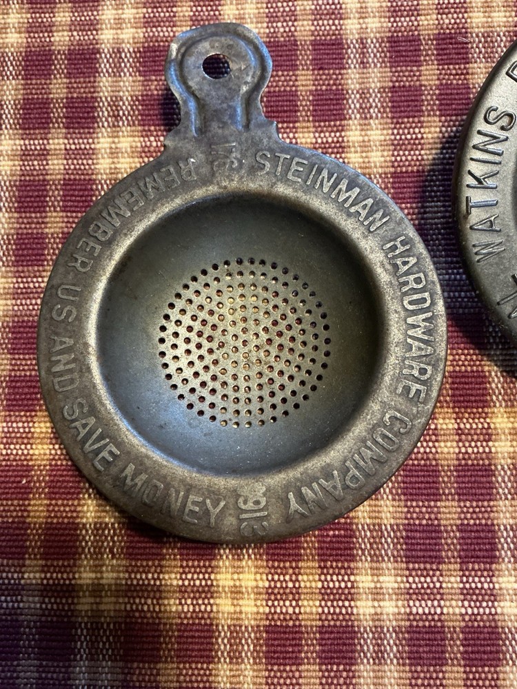 Tin Advertising Strainer And Egg Separator