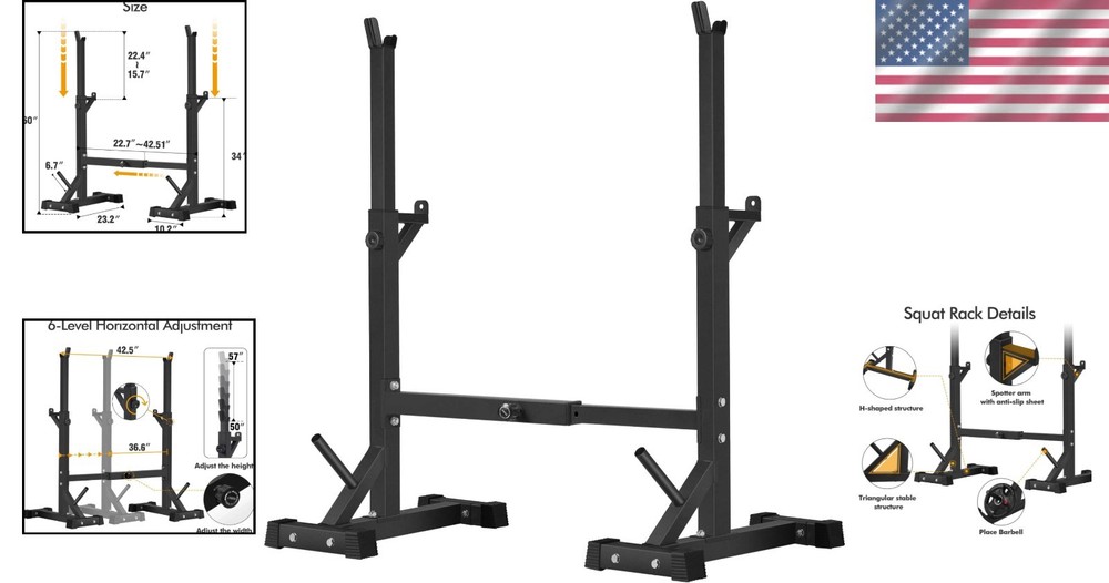 Compact Bench Press Rack Stand with 550lb Weight Limit