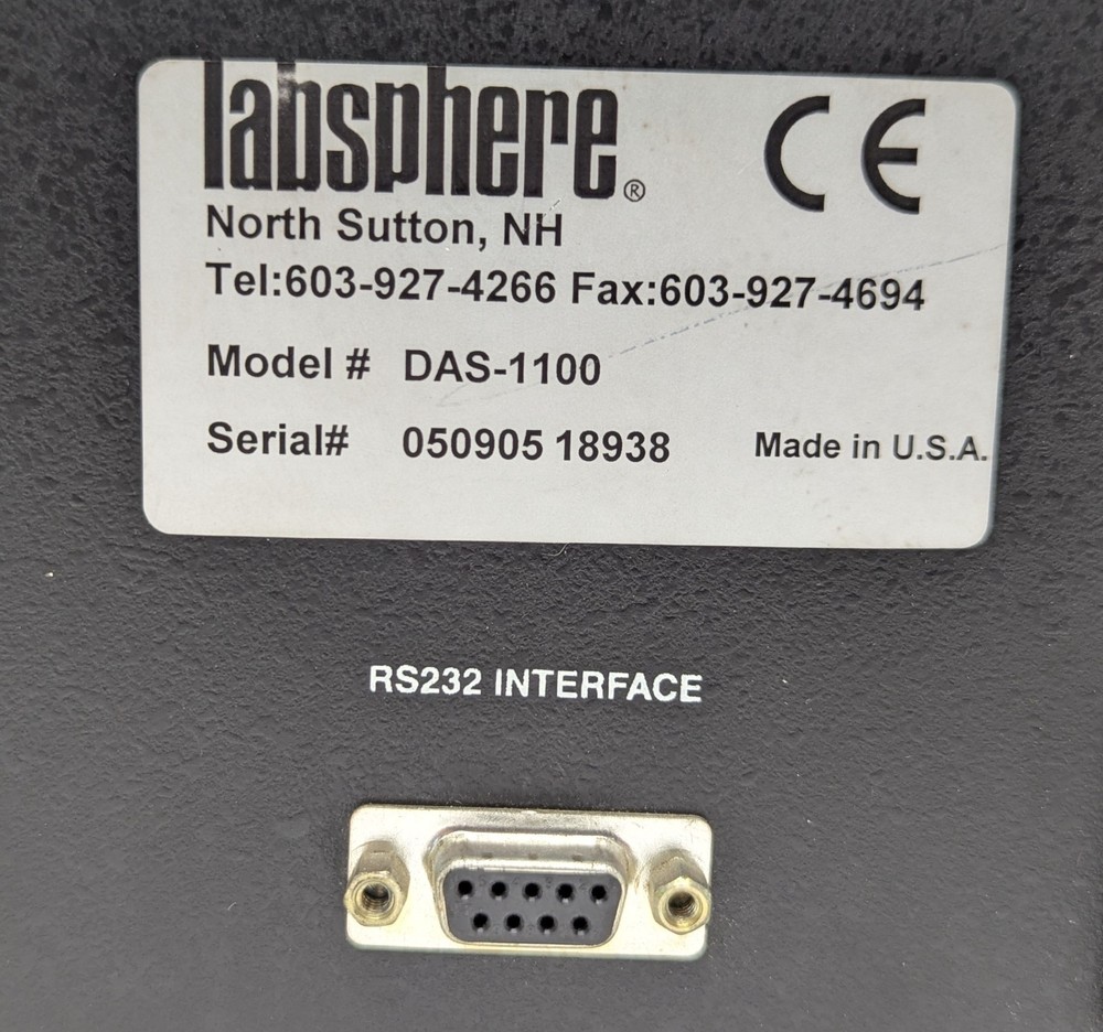 Labsphere DAS-1100 Diode Array Spectrometer 350-1050nm Lab Precision Analyzer