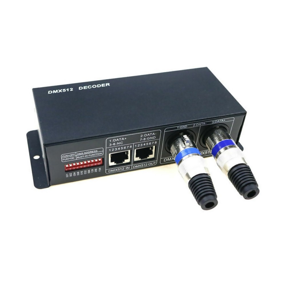 DC12V~24V LED RGBW DMX 512 Controller Decoder Dimmer 4 Channel 8A Stripe Light E