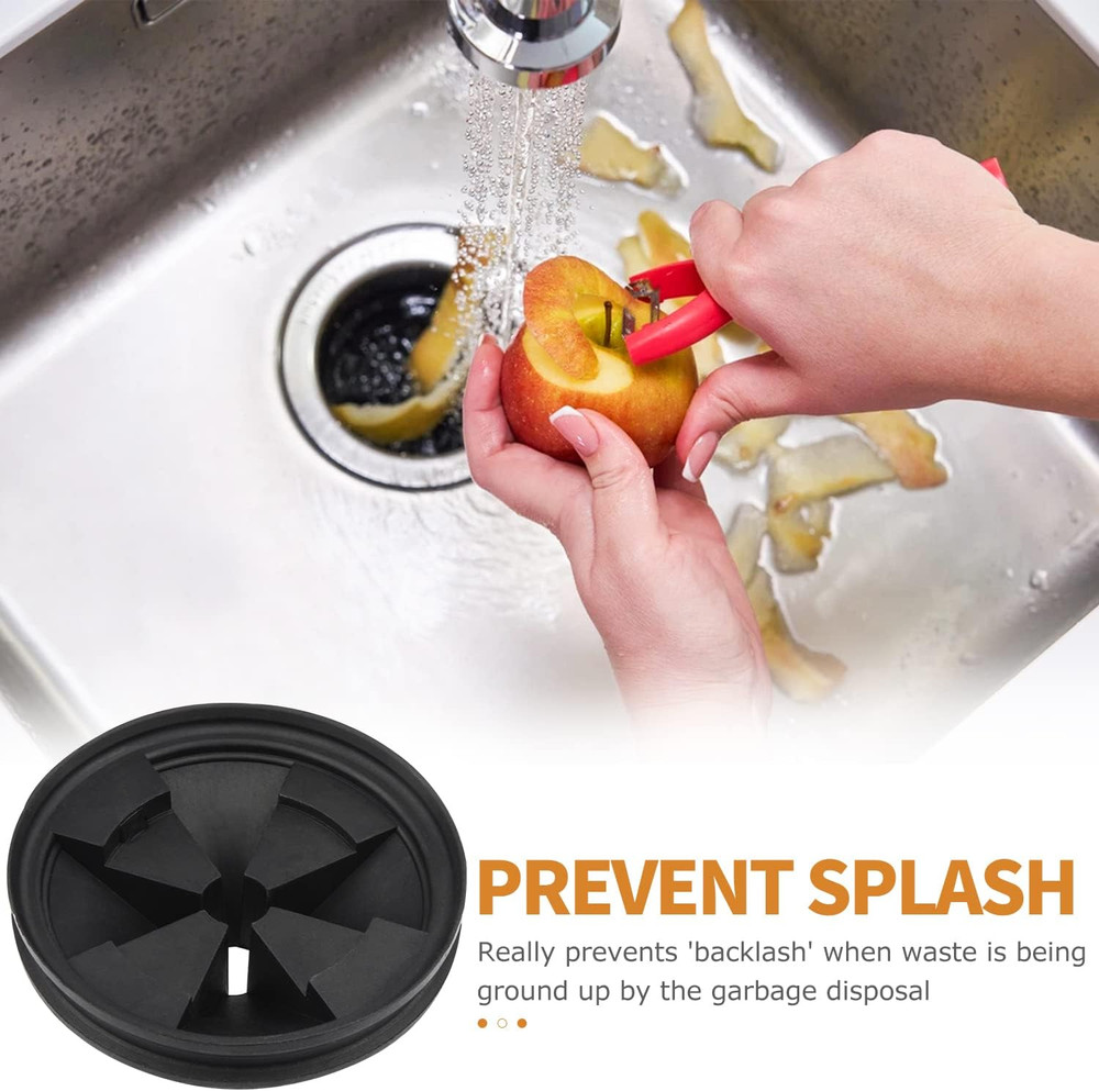 Garbage Disposal Splash Guard, 2 Pack Upgraded EPDM Rubber Drain Insert for Insi