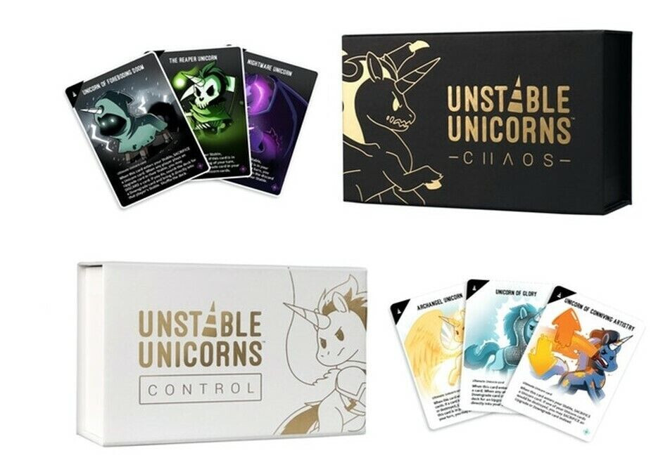 NEW Unstable Unicorns Chaos + Control Decks Kickstarter Exclusive TeeTurtle KS