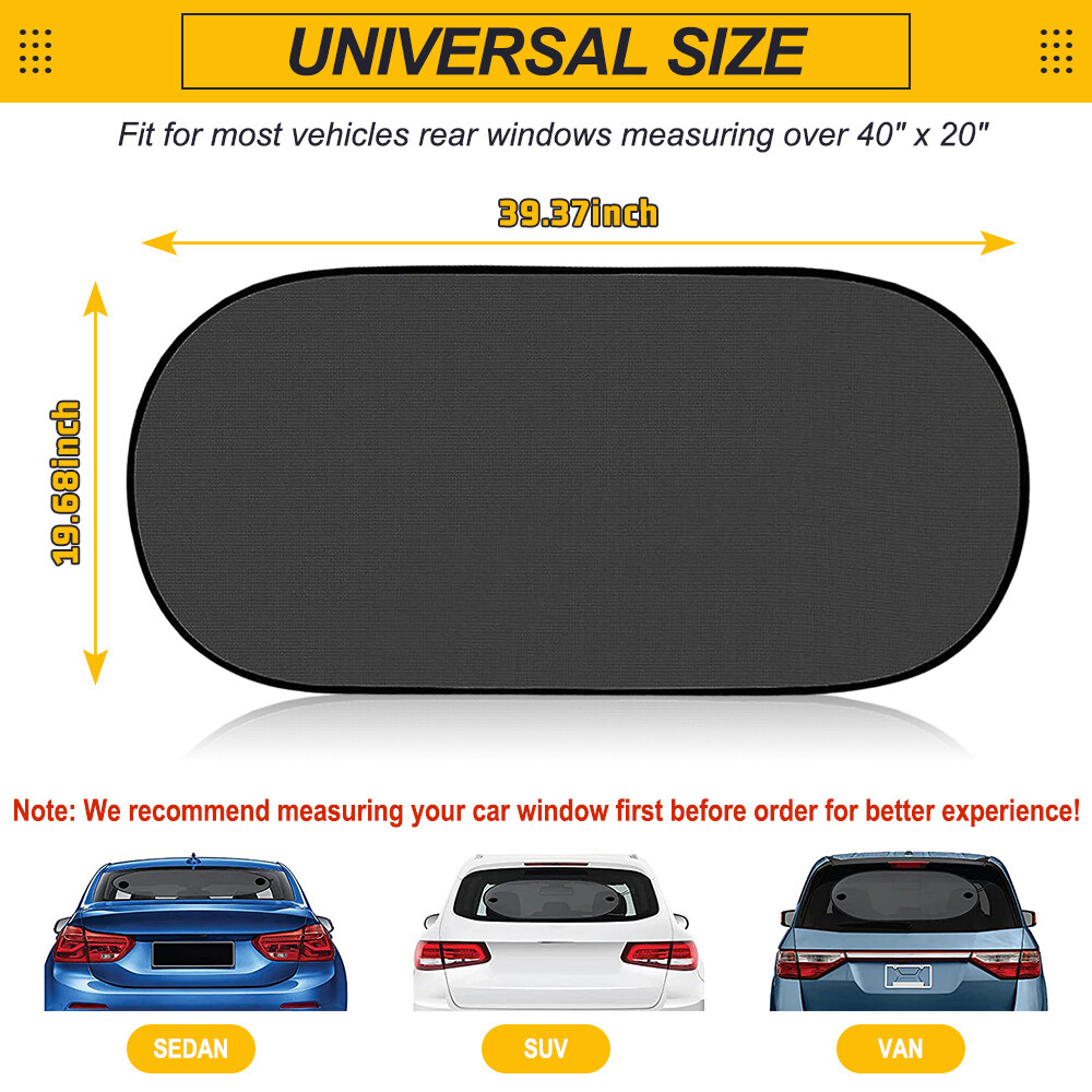 Foldable Car Rear Window Sun Shade Windshield Visor Mesh Cover UV Protection