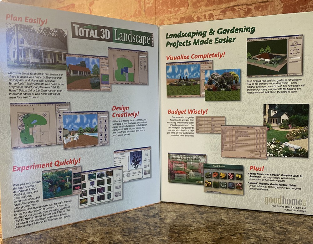 Broderbund Total 3D Landscape Deluxe 3.0 Software