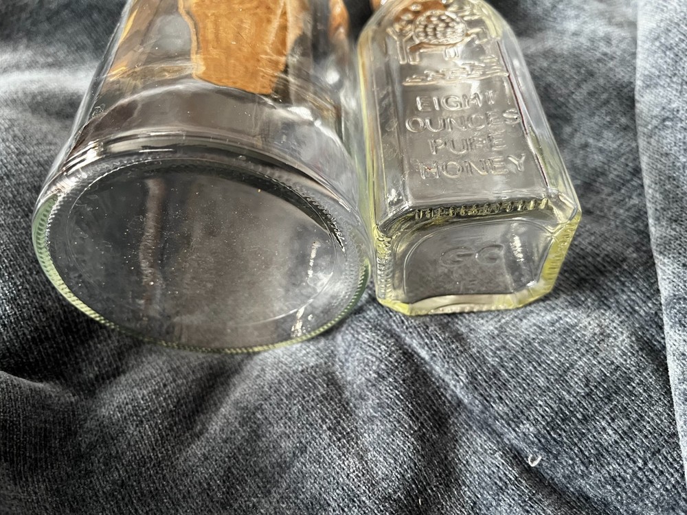 Glass Bottles (2) - Clear with Corks
