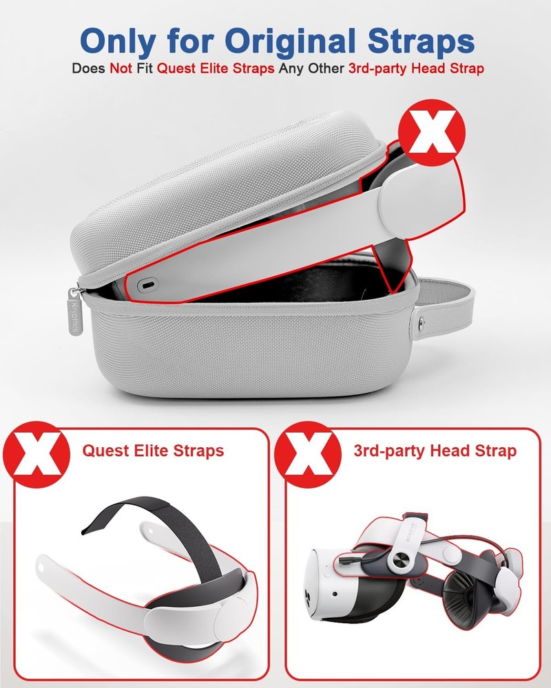 Hard Carrying Case Compatible with Meta Quest 3S/Quest 3/Quest 2/Vision Pro, ...