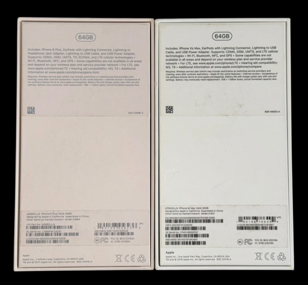 10 Apple Original iPhone Empty Boxes Gens 5 thru 15pro + 1 hdphon + 2 USB Blocks