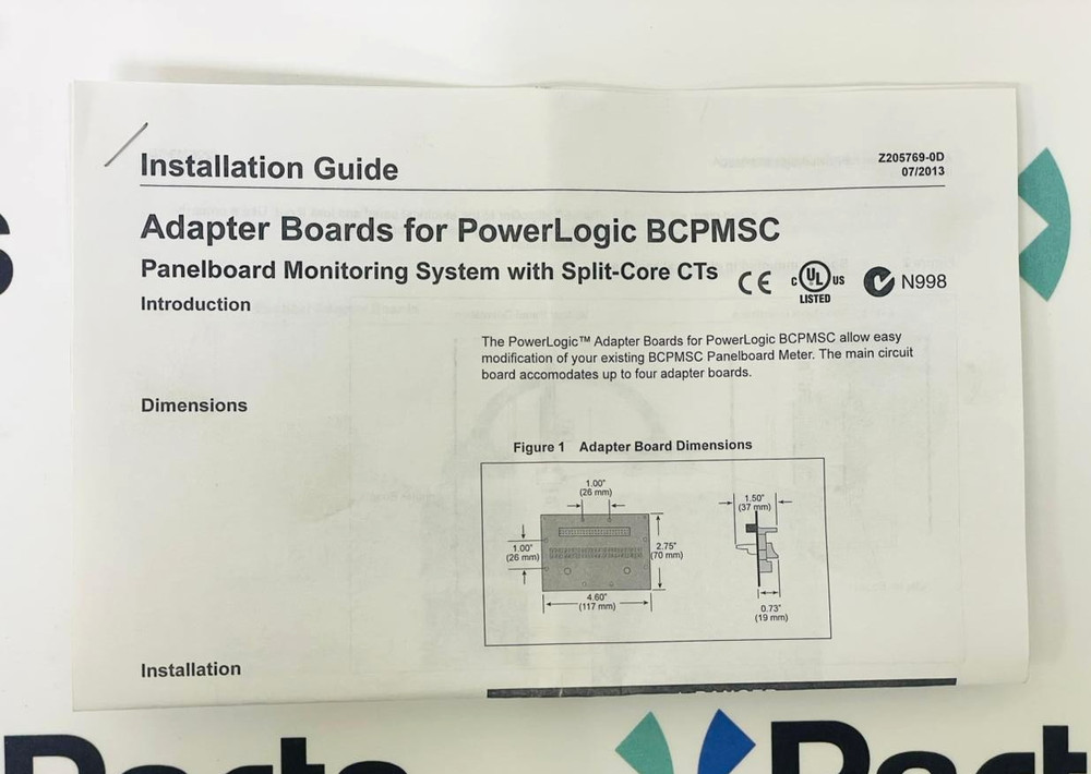 SCHNEIDER ELECTRIC BCPMSCADPBS Adapter Board Kit