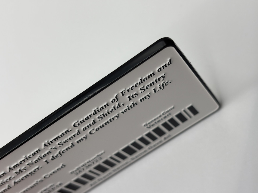 US Air Force Veteran ID Shaped Challenge Coin