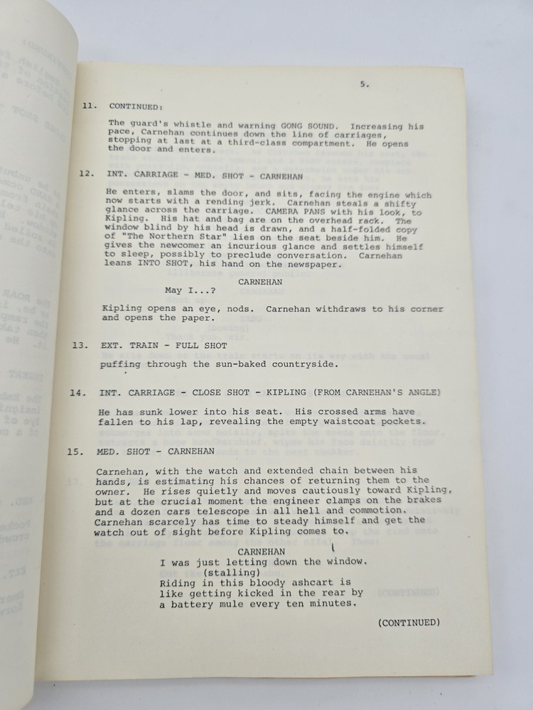 THE MAN WHO WOULD BE KING / John Huston 1975 Post-Production Screenplay Script