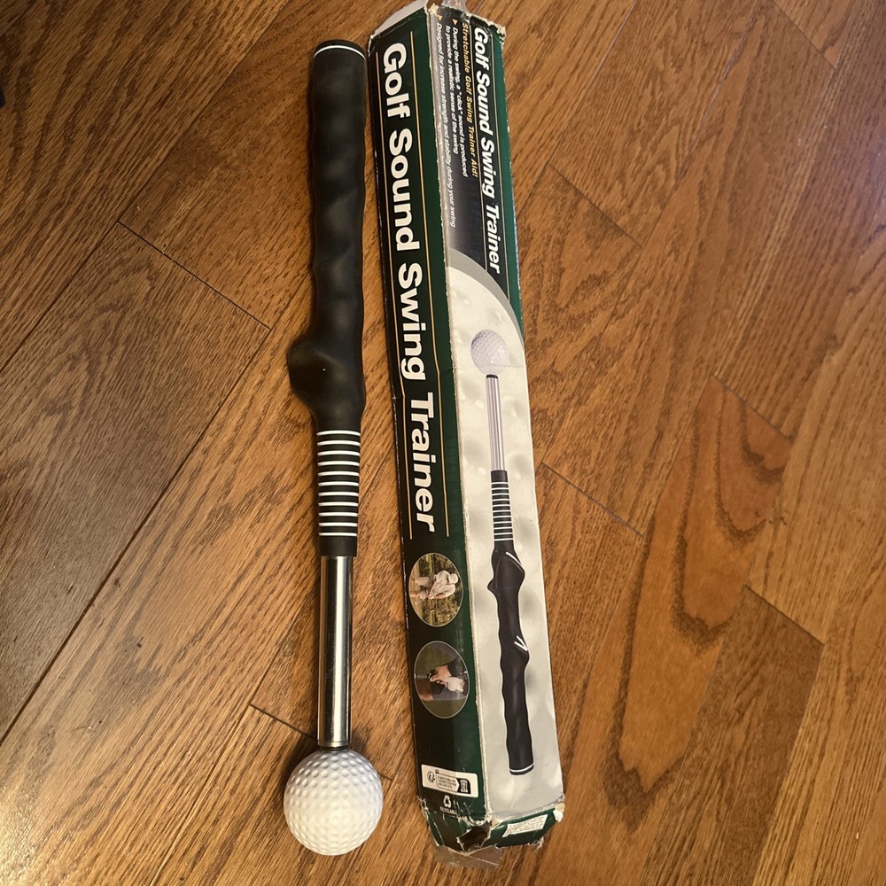 Golf Stretchable Swing Trainer Aid Ergonomic Extend & Click Sound Practice Stick