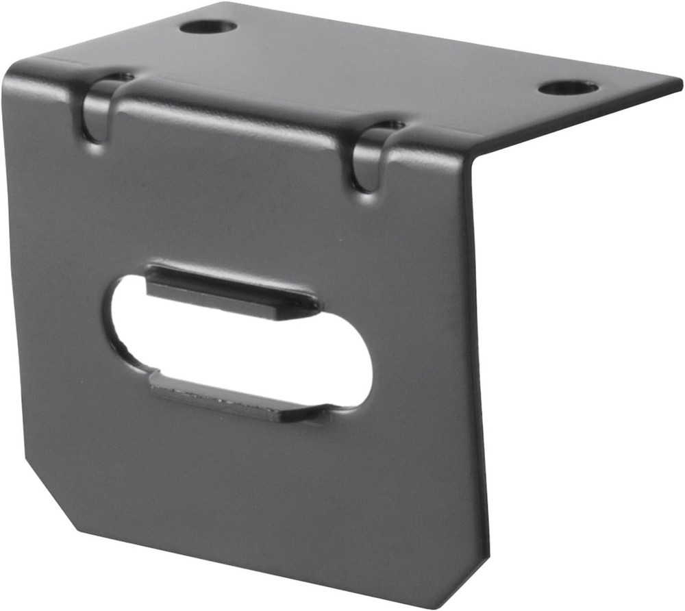 Secure 4-Way Flat Connector Mounting Bracket - Easy Install, Gloss Black Finish