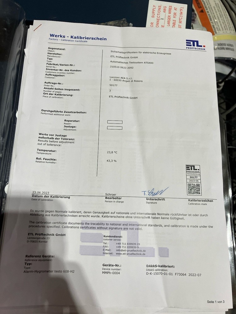 ATS 400 X4 Pruftechnik 50177 ETL Data View 3