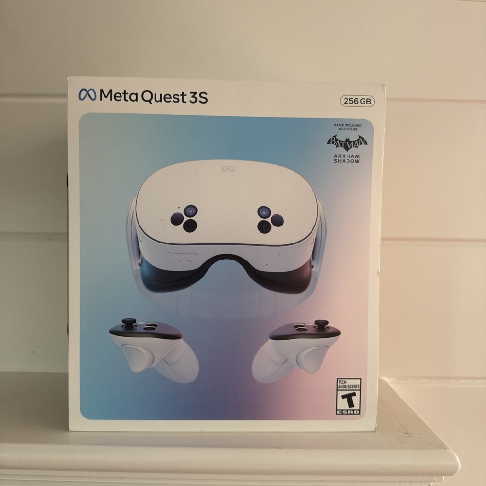 Meta Quest 3S 256GB VR Headset White - Batman: Arkham Shadow Bundle New