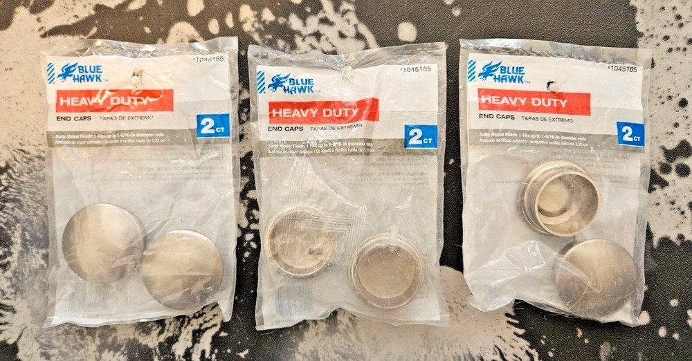 Blue Hawk Heavy Duty Closet Rod End Caps